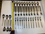 38 Pc Vtg Reed & Barton Middleburg Marlborough Forks Spoons Flatware Stainless. Fixed Price $49.95.