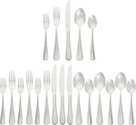 Amazon Basics Silverware Set, Stainless Steel Flatware, Dishwasher Safe, Service. Fixed Price $69.24.