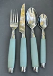 4 Pc Ikea Light Green Handle Stainless Steel Knife Fork Soup Teaspoon. Fixed Price $19.99.