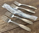 5 Salad Forks Oneida Community Paul Revere Satin Stainless 6 1/2" Premier. Fixed Price $49.99.