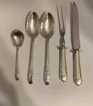 5 Pc Sweetheart - Wallace Brothers Silverplate Flatware Serving Set. Fixed Price $39.99.