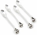Charming Black-and-white Espresso Spoon Set 4 For Coffee Lovers. Fixed Price $99.99.