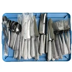 Set Of 48 Isaac Mizrahi Live Tunis Reed & Barton Stainless Flatware Discontinued. Fixed Price $149.99.