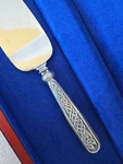Mullingar Pewter Celtic Knot Cake Server Irish 10.5" Ireland Wedding Wood Box. Fixed Price $39.95.