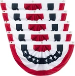 Pieces American Pleated Fan Flag, 3 X 1.5 Ft Usa Patriotic 4T. Fixed Price $42.33.