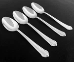 Mikasa Classico Satin Set Of 4 Soup Spoons 7 5/8" Stainless Flatware. Fixed Price $15.00.