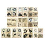 Recollections Rubber Stamp Mini 1" Set Of 4 Wood Mounted Craft Planner. Fixed Price $14.95.