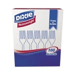 Dixie FH207 Plastic Cutlery, Heavyweight Forks, White, 100/BOX. Fixed Price $26.32.
