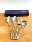 Mikasa Wavelength 4-PIECE Hostess Set GF166-592 Stainless Steel Brand New. Fixed Price $44.95.