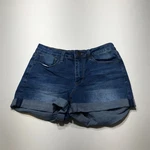 Ymi Shorts Juniors Size 5 Denim Jean High Rise Very Stretchy Cuffed Hem Blue Usa. Fixed Price $8.99.