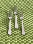 Gourmet Settings GON17 Stainless 3 Cocktail/seafood Forks Glossy Tips Up - 5/8. Fixed Price $17.95.