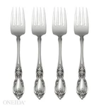 Oneida Louisiana Fine Flatware Salad Forks, Set Of 4, 18/10 Stainless Steel. Fixed Price $37.56.