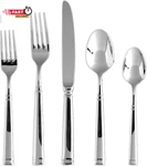 Fortessa Bistro 18/10 Stainless Steel Flatware, 5 Piece Place Setting, Service. Fixed Price $83.45.