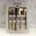 Hampton Silversmiths Versailles 24K Gold Flatware Set For 20 Pc. Fixed Price $38.00.