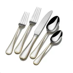 Mikasa Cameo 65-PC Flatware Set, Service For 12, Gold-accented Stainless. Fixed Price $189.99.
