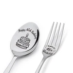 Happy 65 Birthday Spoon&fork Gifts Engraved Personalized .... Fixed Price $26.08.