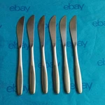Hackman HCK8 Stainless Flatware 6 Dinner Knives, Finland, 7.75", Pre-owned. Fixed Price $30.00.