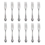 Lyon Queens Fancy 18/8 Stainless Steel Dinner Fork (set Of Twelve). Fixed Price $199.99.