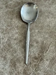 Nasco Stainless Fleur Pattern Casserole Serving Spoon Japan Textured Handle Rose. Fixed Price $17.00.
