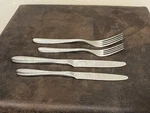 Fortessa Lucca 18/10 Stainless Steel Flatware 4-PIECE Place Setting Knives Forks. Fixed Price $24.99.