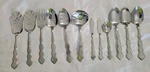 Flatware Oneida Valerie Distinction Deluxe 12 Serving Pieces Stainless Satin Set. Fixed Price $60.00.