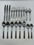 Majesco MJS2 Vintage Stainless Steel Flatware Knives Forks Spoons 19 Pieces. Fixed Price $19.99.