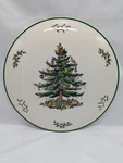 Spode Christmas Tree 11.5" Cake Plate Fine Porcelain Made England S3324-V. Fixed Price $17.50.