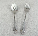 Kingswood Salad Fork & Bon Server Lot Oneida Stainless Flatware. Fixed Price $23.45.
