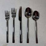 Over&back 20PC Modern Flatware Set Mirrored Stainless: 18/8 Steel. Fixed Price $40.00.