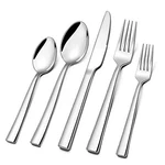 Silverware Set For 2, Cxjy 10-PIECE Stainless Steel Flatware Pcs. Fixed Price $17.50.