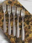 Hck Hackman Finland 18/8 Fish Salad Forks 7 1/2" Vintage Lot Set 5. Fixed Price $59.03.