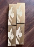 Lenox Vintage Jewel Frosted 18/10 Stainless 5PC Place Setting Flatware. Fixed Price $125.00.