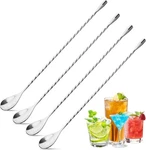 4PCS Cocktail Long Handle Bar - 12" Metal Spoons Drink Mixers.... Fixed Price $17.99.