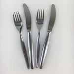 Dinner Forks Knives Vtg Montgomery Ward Stainless Flatware Japan MWD9 Mcm 4PC. Fixed Price $12.99.