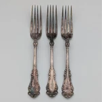 Vtg 1847 Rogers Bros Berkshire 1897 Silver Plate Dinner Forks Floral Lot Of 3. Fixed Price $29.95.