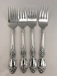 Oneida Wordsworth 4PC Salad Forks Set 18/0 Stainless Flatware Silverware Floral. Fixed Price $14.99.