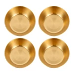 Doitool 4PACK Stainless Steel Sauce Dishes Mini Appetizer Plates, Round Sushi. Fixed Price $23.80.