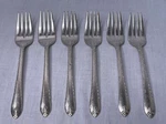 6 Salad Dessert Forks Flatware Wm Rogers & Son International Silver Exquisite. Fixed Price $14.00.