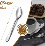 12-PIECE Demitasse Espresso Spoons, 4 Inches Stainless Steel Mini Coffee. Fixed Price $13.17.