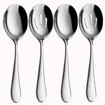 Ayfdishs 4-PIECE Serving Spoon Set Includes 2 8.7 Inches, Sliver. Fixed Price $13.35.