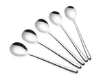 Stainless Steel Soup Spoons Long Handled Silver Pack Of 5 8.7X1.6 Inches. Fixed Price $19.46.