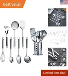 Cooking Utensil Set 8 Piece, Stainless Steel Kitchen Tool With Stand,cook.... Fixed Price $48.44.