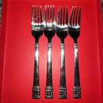 Oneida 1955 Roselle 18/8 Stainless Steel Salad Fork (set Of Four) Flatware. Fixed Price $49.97.