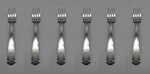 Set Of Six - Oneida Stainless Flatware Etage (glossy) Salad Forks * Usa. Fixed Price $24.99.