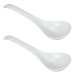 Eiks 2 Pack Porcelain Serving Spoon Soup Ladles For Cooking 9", White. Fixed Price $14.76.