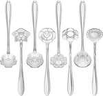 Chengu 8 Pieces Flower Coffee Tea Spoons Stainless Steel Sugar Silver. Fixed Price $11.75.