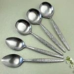 Vintage Riviera Stainless Steel Spoons Set Of 5 Japan Floral Pattern RIF29. Fixed Price $14.35.
