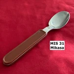 Mikasa Mis 31 Teaspoon 6 7/8" Brown Handle Stainless Steel Flatware. Fixed Price $7.89.