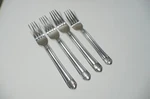 Hampton Silversmiths HSV171 (3) Dinner & (1) Salad Forks W/ Bands Heel Tip. Fixed Price $16.95.