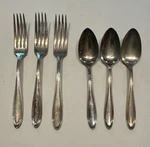 Vintage Oneida Community Silverplate Flatware Lot 3 Forks Spoons Bead. Fixed Price $24.99.